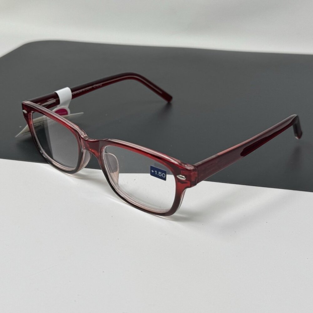 Peepers Artisan Red Rectangular Reading Glasses +… - image 2